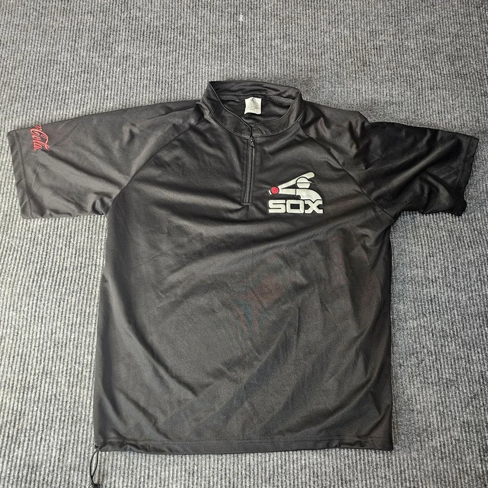 Chicago White Sox Shirt Mens XL Black MLB Baseball 1/4 Zip Associated Premium